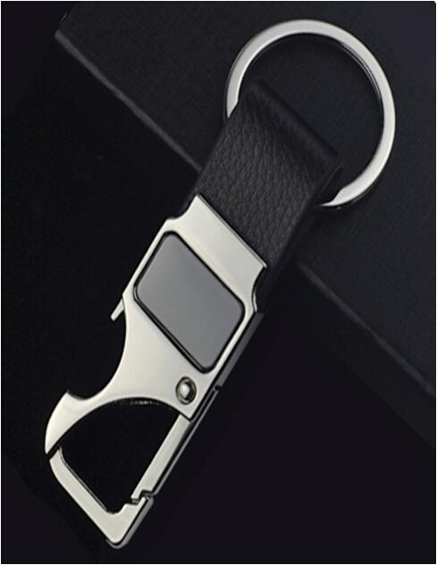 **皮革真皮鑰匙扣開瓶器訂制logo