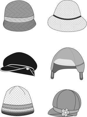 配飾女帽4-鞋帽配飾設(shè)計(jì)-服裝設(shè)計(jì)