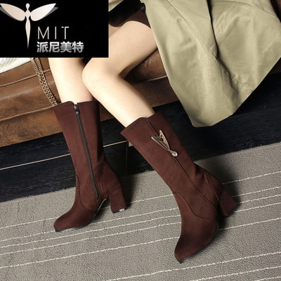 秋中筒靴粗跟大碼靴子跟短靴女尖頭小碼馬丁靴子 派尼美特馬丁靴型號(hào)【價(jià)格 圖片 品牌 報(bào)價(jià)】-蘇寧易購(gòu)派尼美特服飾鞋帽專(zhuān)營(yíng)店